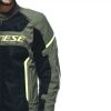 Dainese AIR FRAME 3 TEX letní textilní bunda army-zelená/fluo-žlutá vel.46